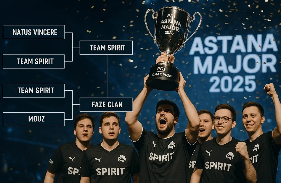 PGL Astana Major 2025 по CS2: путь Team Spirit к титулу